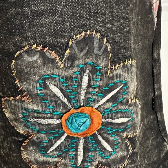 Colorful Embroidered Jean Jacket - Picture 14 of 16